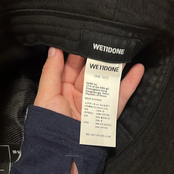 We11done black bucket hat unisex - Picture 3 of 4